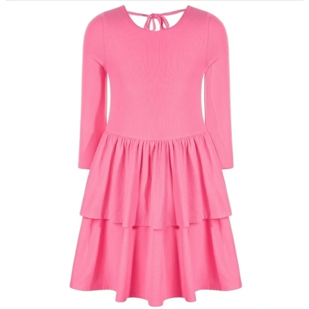 Epic Threads Big Girls Ribbed-Knit Tiered Ruffled Dress Sweetheart New
